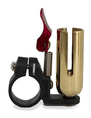 fietsbel 7 x 5,5 x 2 cm staal/messing goud/rood