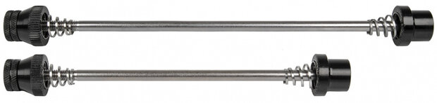 quick release set 100/135 mm staal zwart/zilver 2-delig