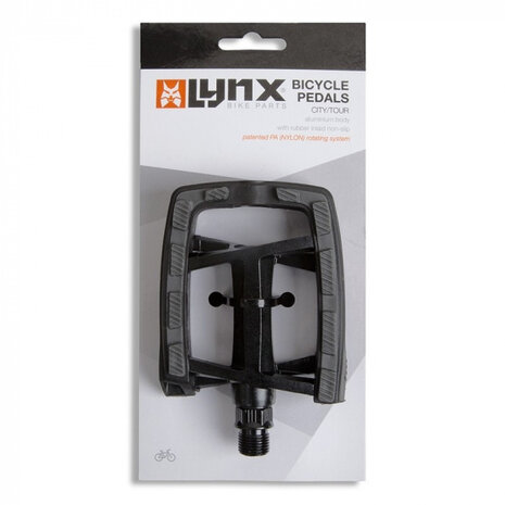 platformpedalen 9/16 inch antislip stadsfiets zwart