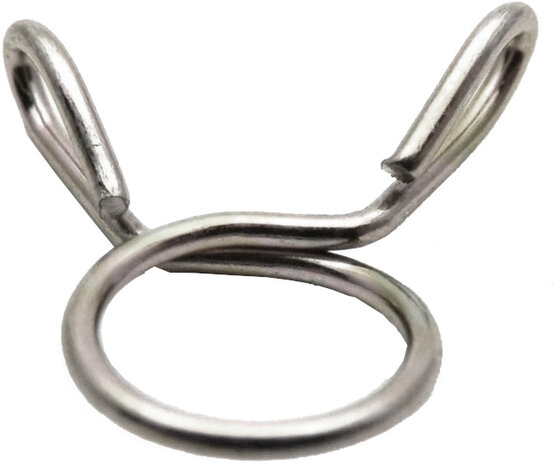knijpveer 7 mm voor luchtslang zilver 10 stuks - 29709