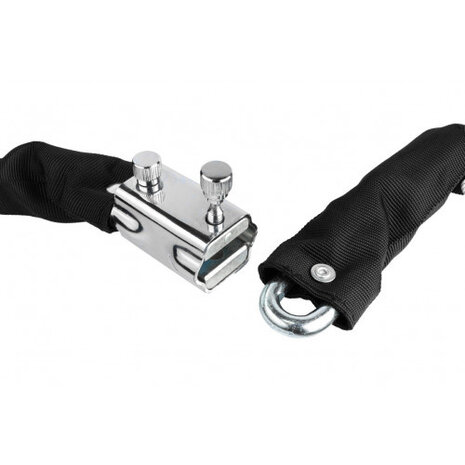 kettingslot Hawk 8 mm staal/polyester 100 cm zwart