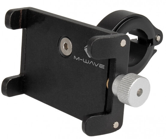 smartphonehouder universeel 6-9,5 cm aluminium zwart