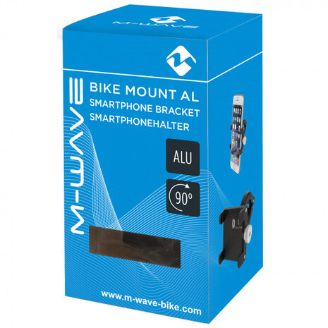 smartphonehouder universeel 6-9,5 cm aluminium zwart