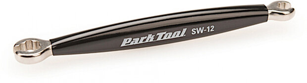 spaaksleutel SW-12 6,4/9 mm 22 cm RVS zwart