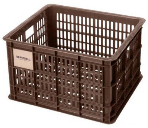 fietskrat 27 liter 34 x 40 cm bruin - 21092