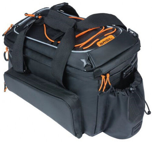 bagagedragertas Miles 9-36 liter tarpaulin zwart/oranje