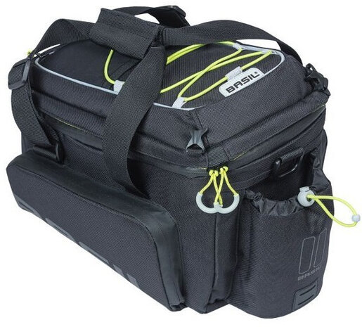 bagagedragertas Miles 9-36 liter tarpaulin zwart/lime