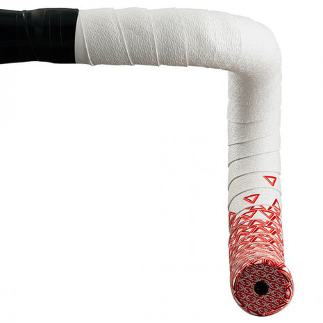 stuurtape 200 x 3 cm EVA/PU 2,5 mm wit/rood 3-delig