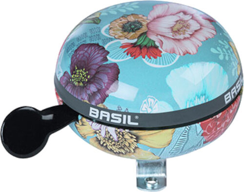 fietsbel Bloom Field dames 80 mm RVS blauw