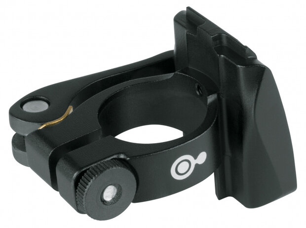 zadelpenklem met snelspanner 34,9 mm aluminium zwart