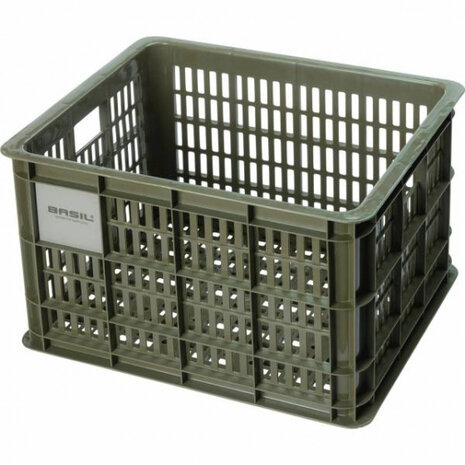 fietskrat 27 liter 40 x 25 x 34 cm legergroen