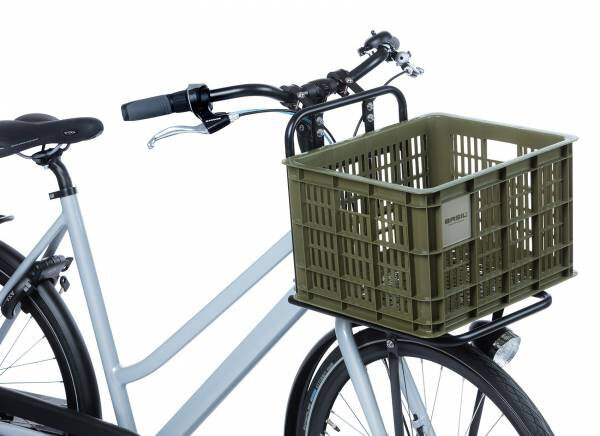 fietskrat 27 liter 40 x 25 x 34 cm legergroen