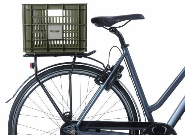 fietskrat 27 liter 40 x 25 x 34 cm legergroen