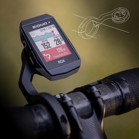 fietscomputer Rox 11.1 EVO 6,6 cm 1000 mAh zwart/zwart