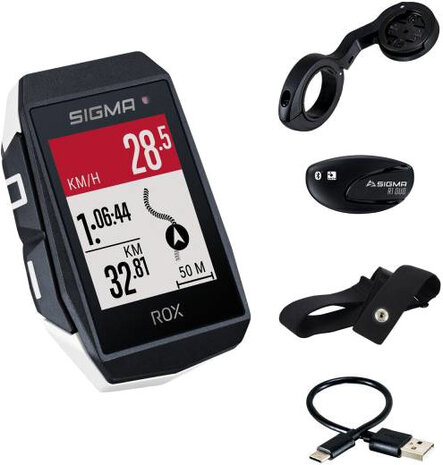 fietscomputer Rox 11.1 EVO 6,6 cm 1000 mAh zwart/wit