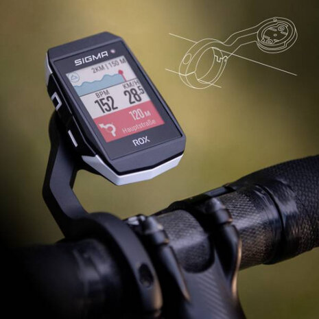 fietscomputer Rox 11.1 EVO 6,6 cm 1000 mAh zwart/wit