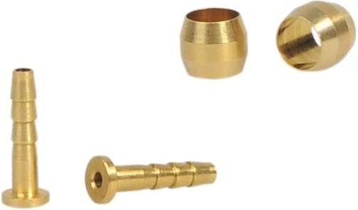 hydroslang aansluitingset aluminium goud 4-delig