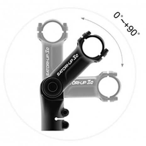 stuurpen Ahead Up2+ 31,8 mm 110 mm aluminium zwart
