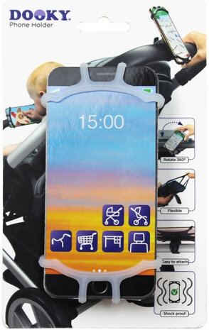 telefoonhouder universeel 12,5 x 7 cm siliconen transparant