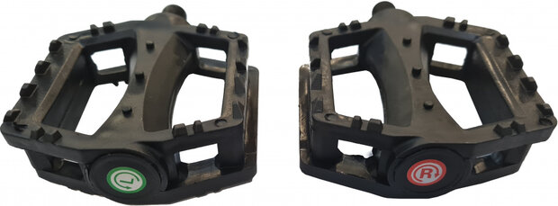 platformpedalen junior 8,1 x 10,6 cm zwart 2 stuks