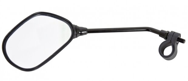 fietsspiegel met reflector 84 mm zwart