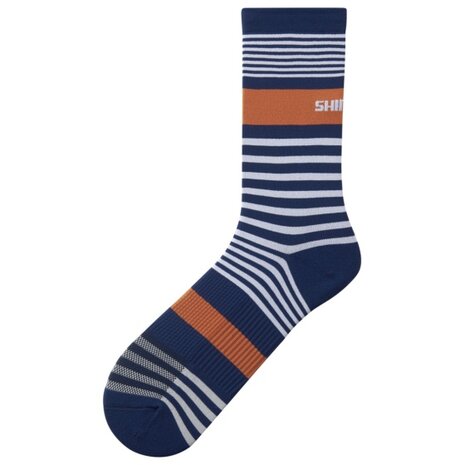 fietssokken lang Original navy/wit maat 36-40