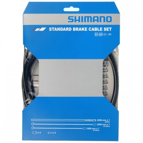 remkabelset Standaard 800/1800 mm zwart 10-delig