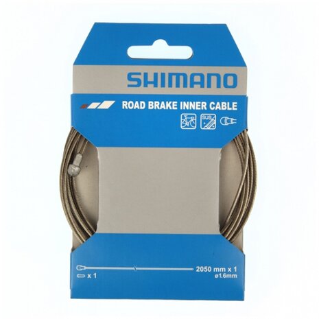 binnenremkabel Race 1,6 mm x 2050 mm RVS zilver