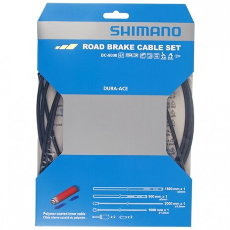 remkabelset Dura-Ace BC-9000 zwart 8-delig