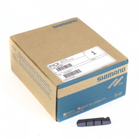 remblokrubbers R55C4 velgrem carbon zwart 50 paar