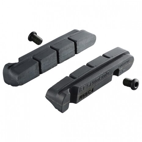 remblokrubbers R55C4 velgrem carbon zwart 2 paar