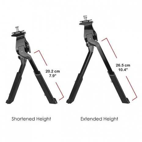 dubbele standaard verstelbaar 24-29 inch zwart