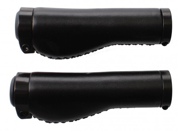 handvatten leder ergonomisch 138 mm zwart per paar