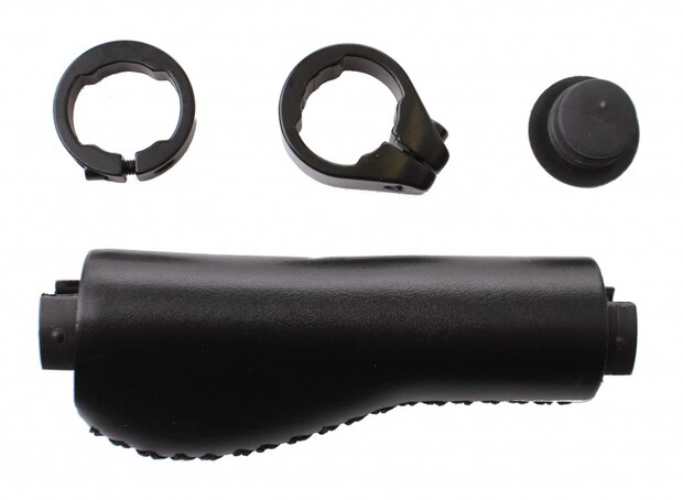 handvatten leder ergonomisch 138 mm zwart per paar