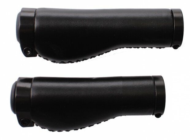 handvatten 99/138 mm leer zwart per paar