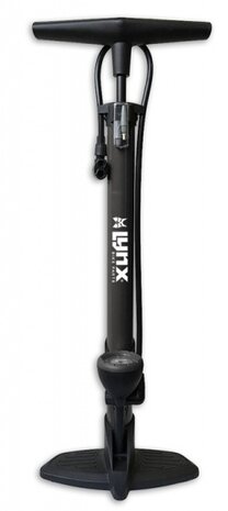 fietspomp met manometer 6 Bar staal 68 cm grijs/zwart