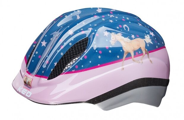 fietshelm Meggy Originals meisjes blauw/roze maat 44-49 cm