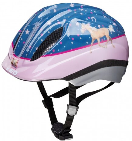 fietshelm Meggy Originals meisjes blauw/roze maat 46-51 cm