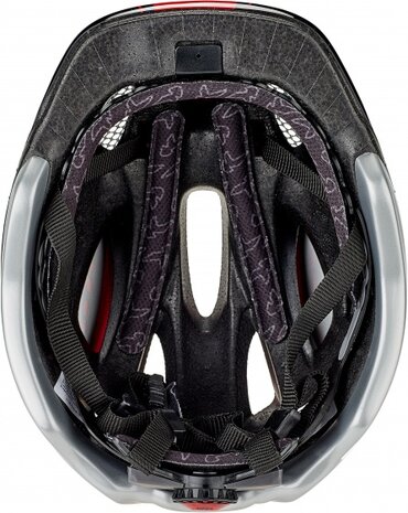 fietshelm Meggy Sharky jongens zwart/rood maat 49-55 cm