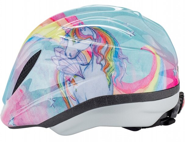 fietshelm Meggy Eenhoorn meisjes lichtblauw maat 44-49 cm