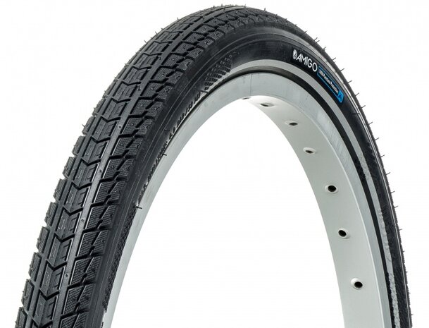 Buitenband Ortem Toro 1mm 24 x 1.75 (47-507) reflectie antilek zwart