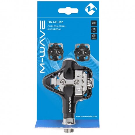klikpedalen Drag-R2 SPD zwart/zilver