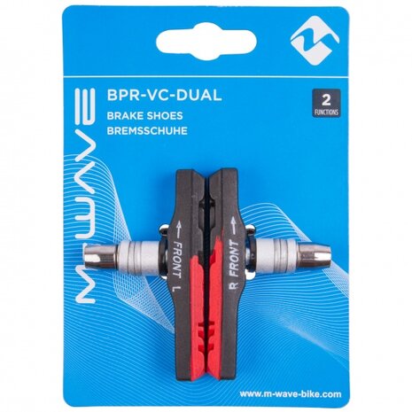 remblokken V-brake 72 mm zwart/zilver