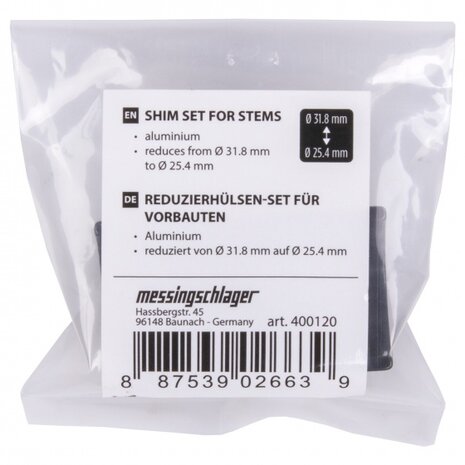 opvulset van 31,8 mm naar 25,4 mm zwart