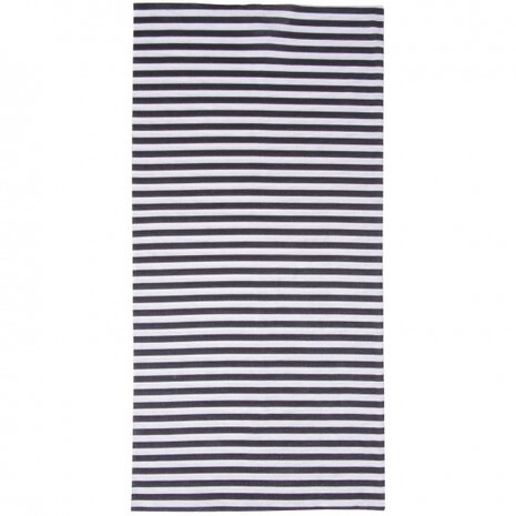 bandana/balaclava 48 x 24 cm gestreept zwart/wit