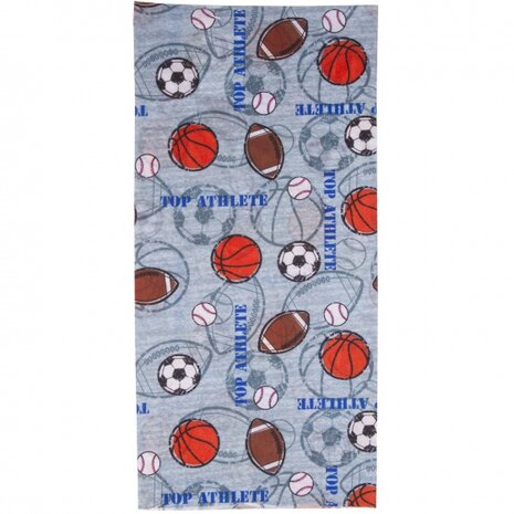 bandana/balaclava 48 x 24 cm Top Athlete grijs