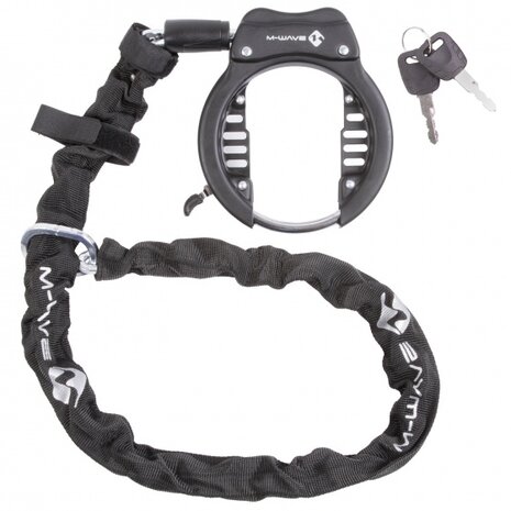 ringslot met insteekketting XL 1000 x 5,5 mm zwart