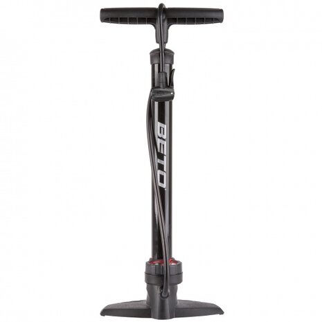 fietspomp met manometer staal 11 bar zwart