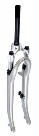 voorvork verend 28 inch rollerbrake 1 inch 211 mm zilver