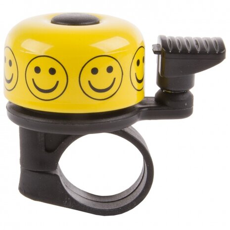 fietsbel Mini-Mix aluminium 35 mm geel